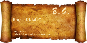 Bagi Ottó névjegykártya